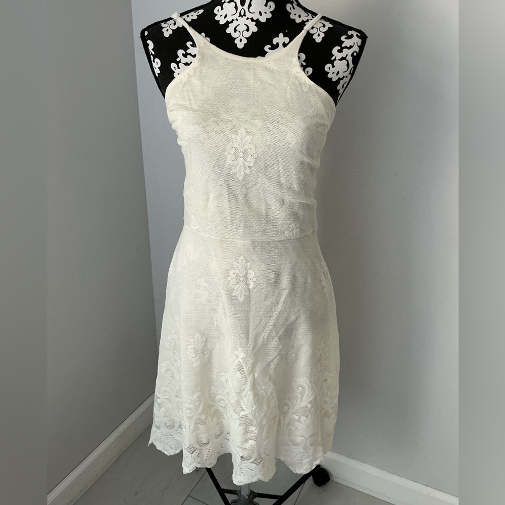 love, Fire Ivory Floral Midi Dress